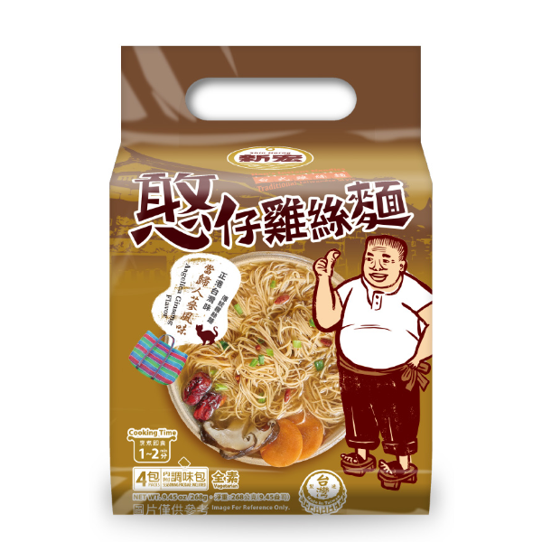 憨仔雞絲麵-當歸人蔘風味 268g<br><span>【全素】<br><span>$90/袋