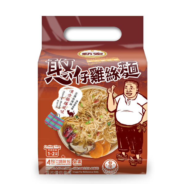 憨仔雞絲麵-漢方藥膳風味 268g<br><span>【全素】<br><span>$90/袋