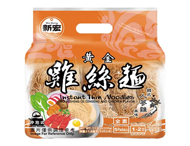 黃金雞絲麵-韓式人蔘雞風味 335g<br><span>【全素】<br><span>$ 95/包