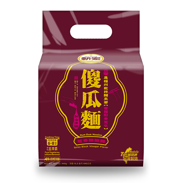 傻瓜麵-蔥香醋醋麵 440g<br><span>【植物五辛素】<br><span>$ 169/包